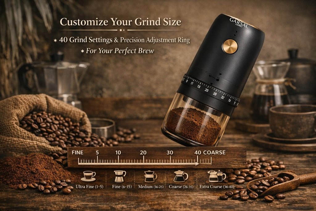 Electric Burr Coffee Grinder with 40 Grind Settings D4884