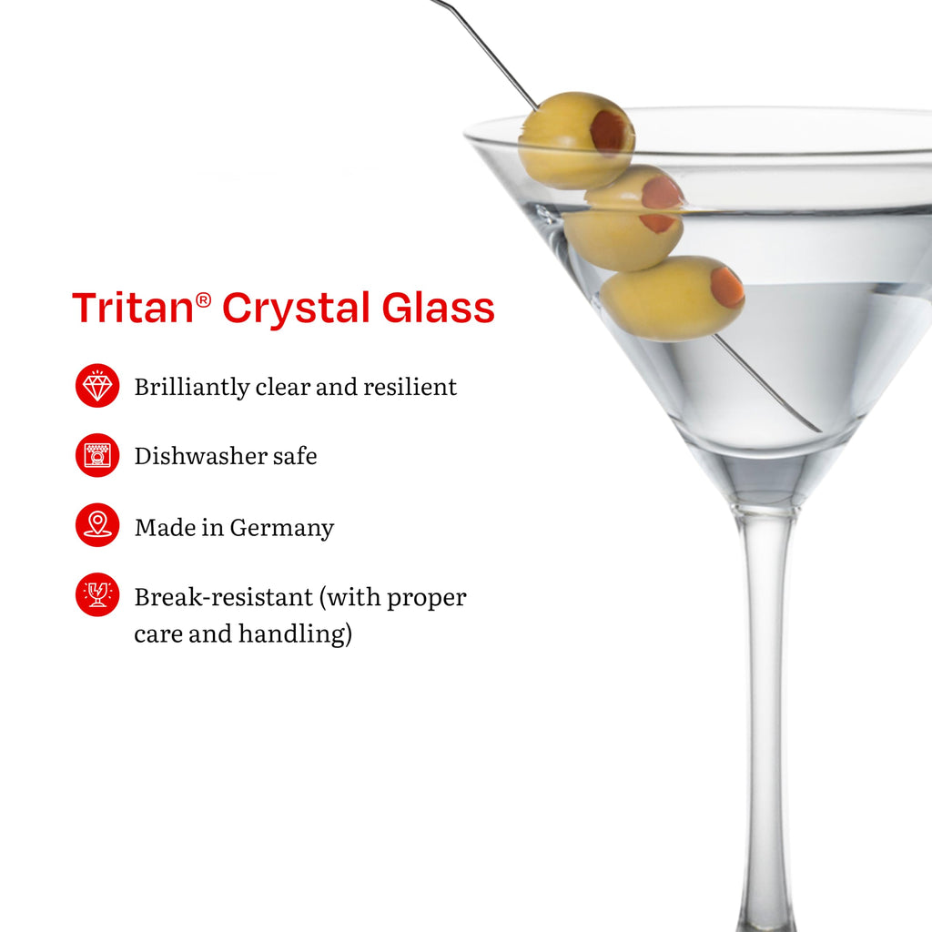 Clear 6 Ounce Martini Glass Set of 6 R30200