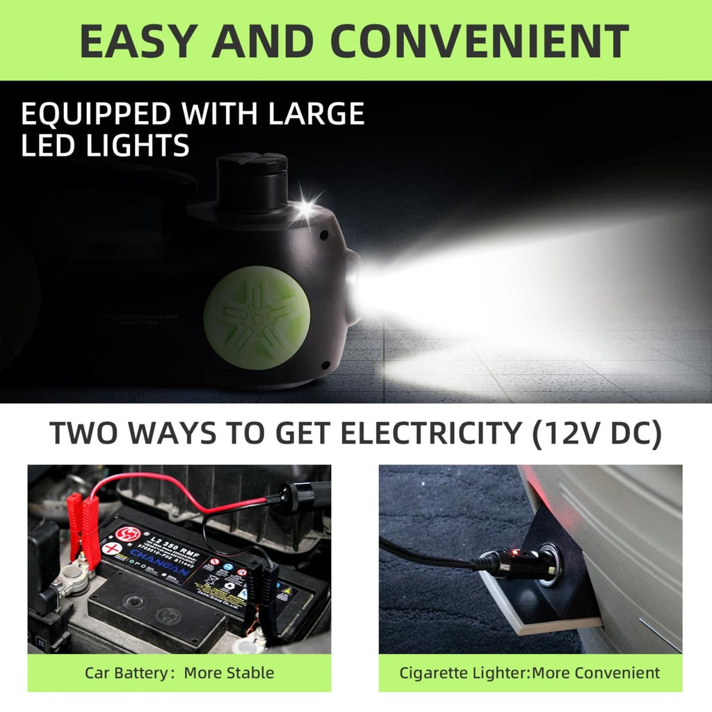 5 Ton Electric Car Jack 12V Portable Tire Changing Kit C62525