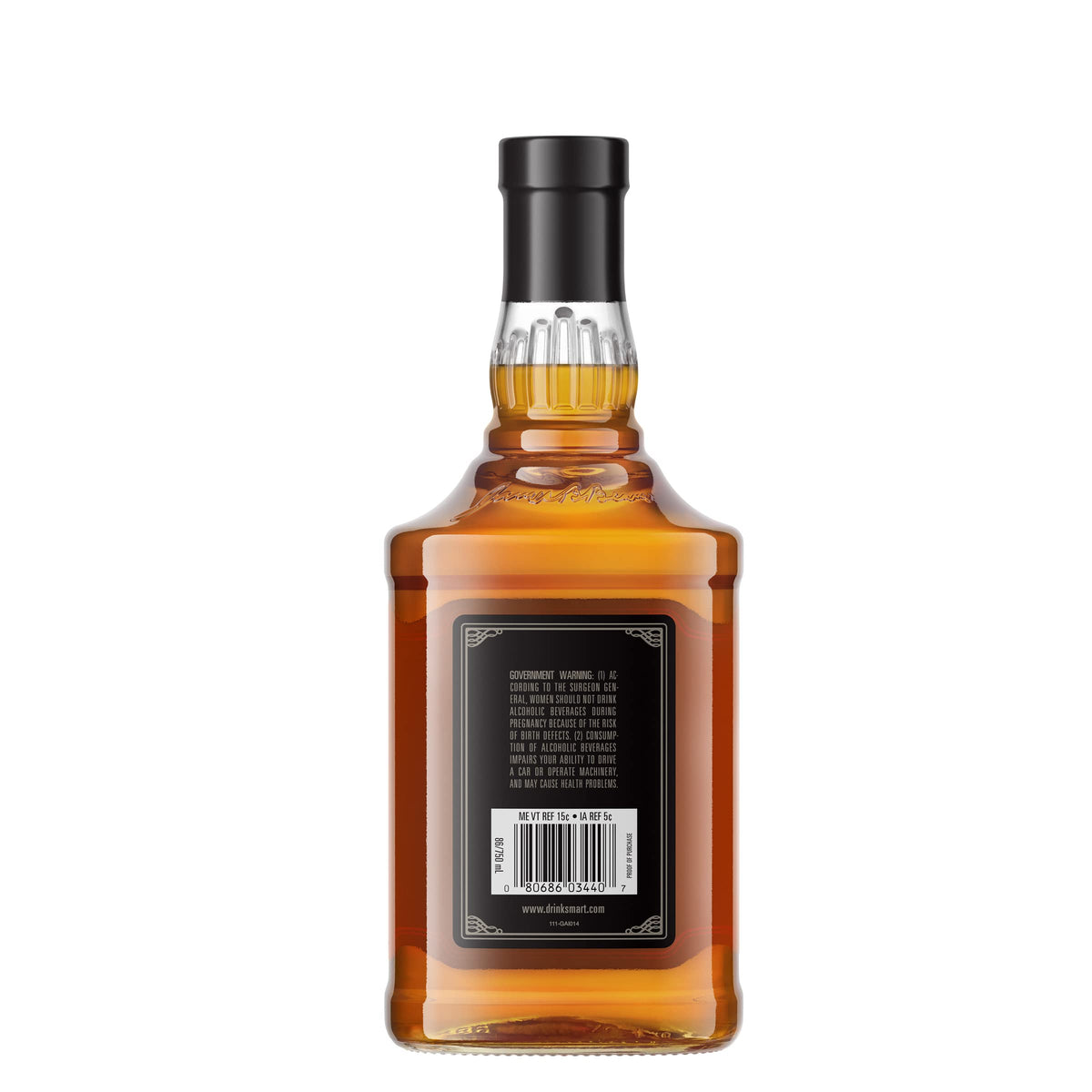 Black Bourbon Whiskey 750 ml 86 Proof A20197