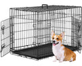 Folding Metal Dog Crate with Divider and Handle C330