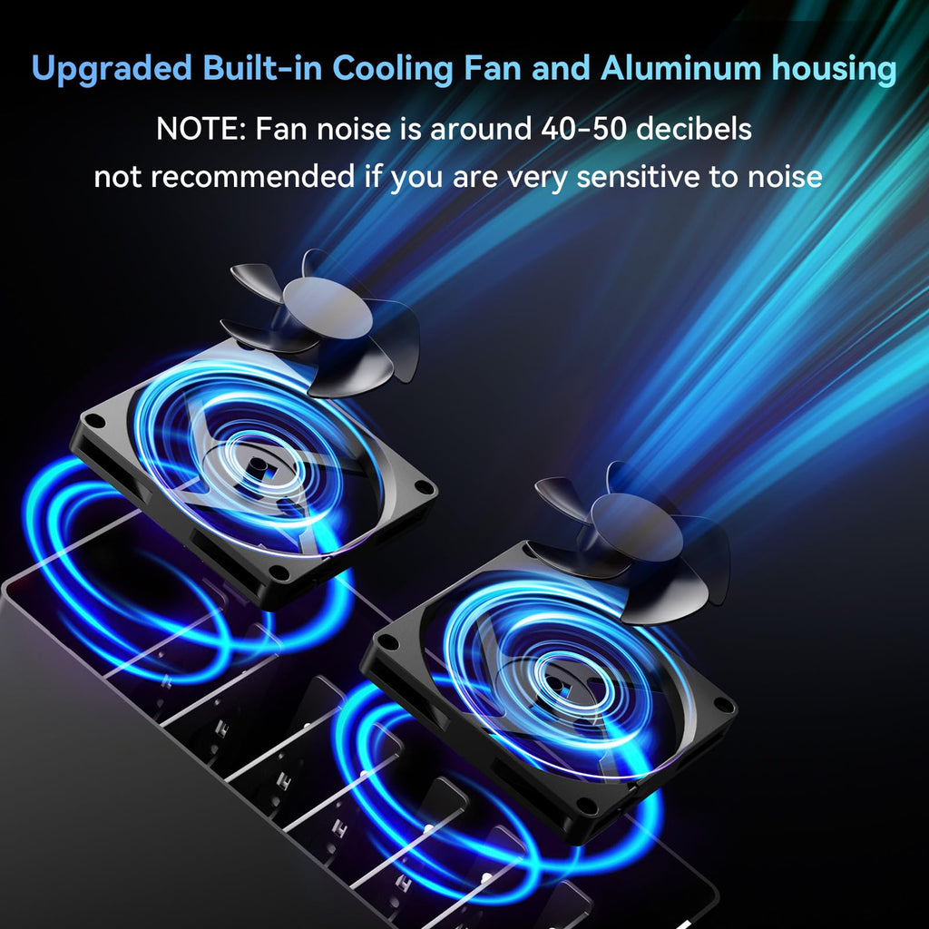 Aluminum 8 Bay Hard Drive Enclosure with Cooling Fan X302