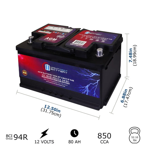 12V 80AH 850 CCA Replacement Battery T614384
