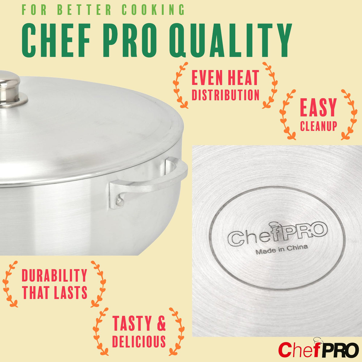 Aluminum Stock Pot with Riveted Handles 13.3 Quart V87915