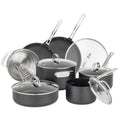 12 Piece Hard Anodized Ceramic Nonstick Cookware Set K7496