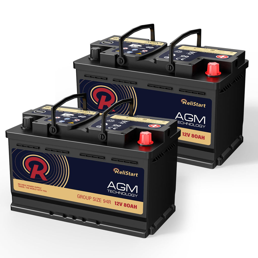 12V 80AH H7 Group 94R AGM Car Battery E6489