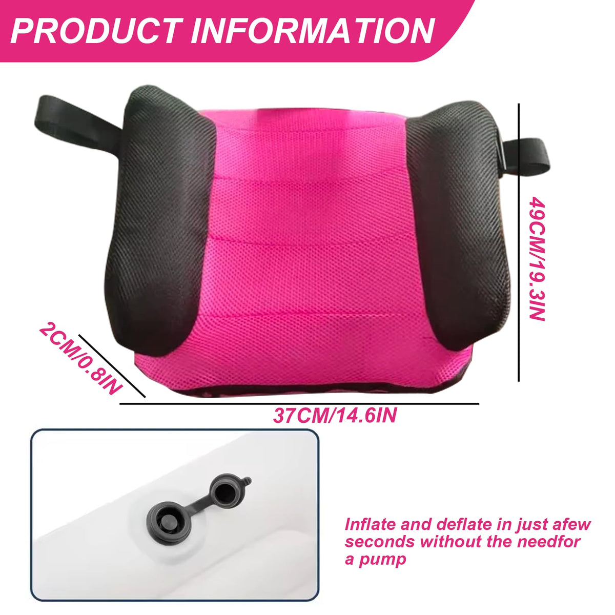 Portable Inflatable Booster Car Seat with Buckle B14135