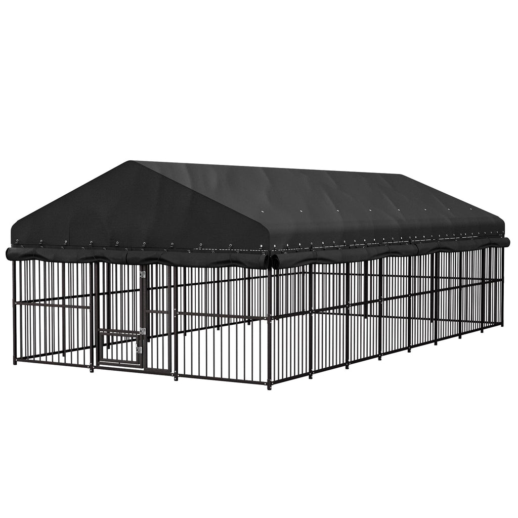 10x20 FT Heavy Duty Outdoor Dog Kennel with Roof H8392