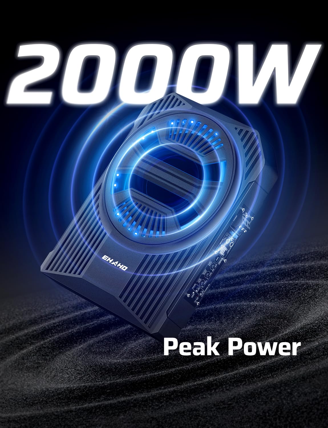 10" 2000W Underseat Car Subwoofer with RGB Lights L176577