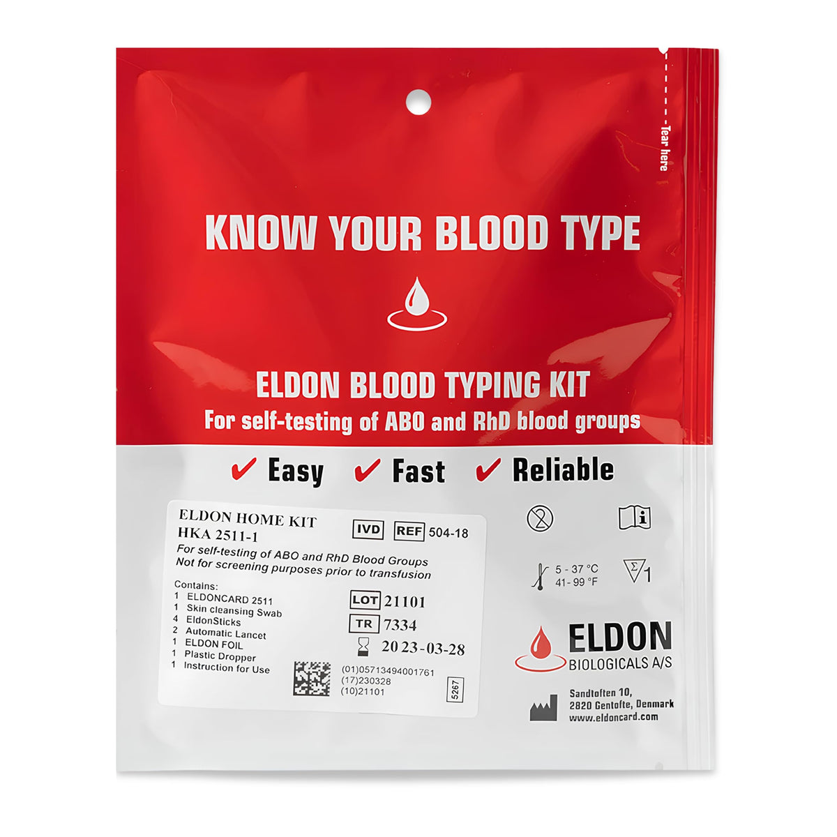 Home Blood Typing Kit O42762