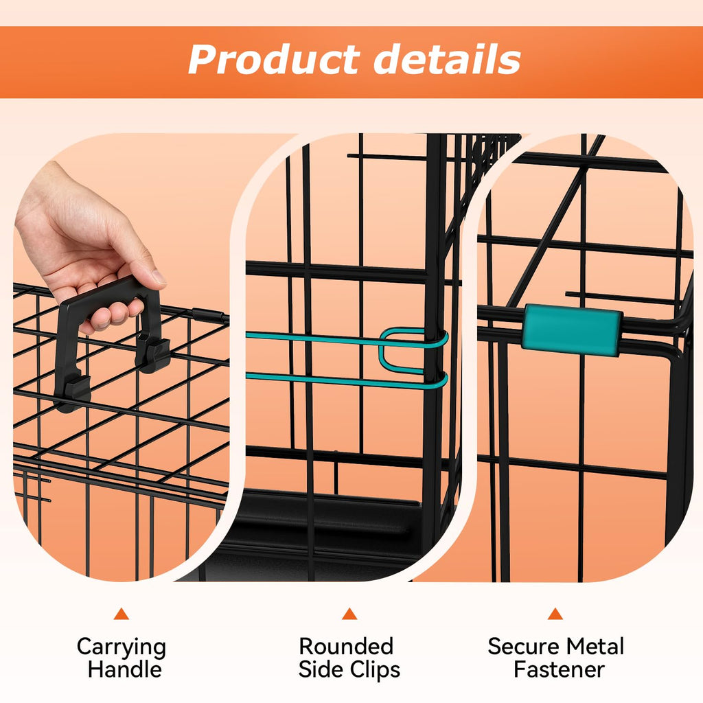 24" Foldable Metal Dog Crate V669