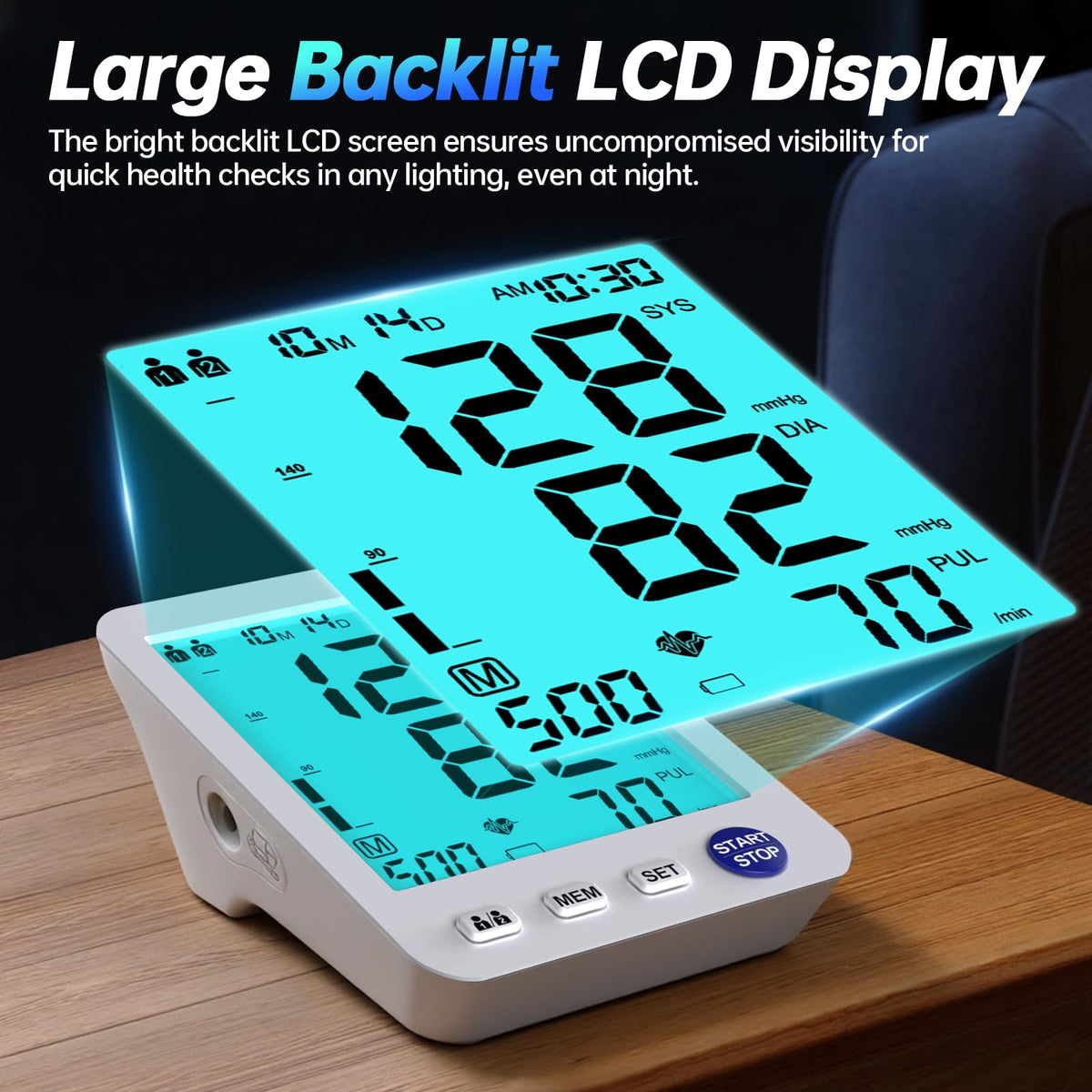 Electronic Blood Pressure Monitor 3 Size Cuffs N35121
