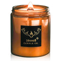 Soy Candle with Wood Wick in Amber Glass Jar X590