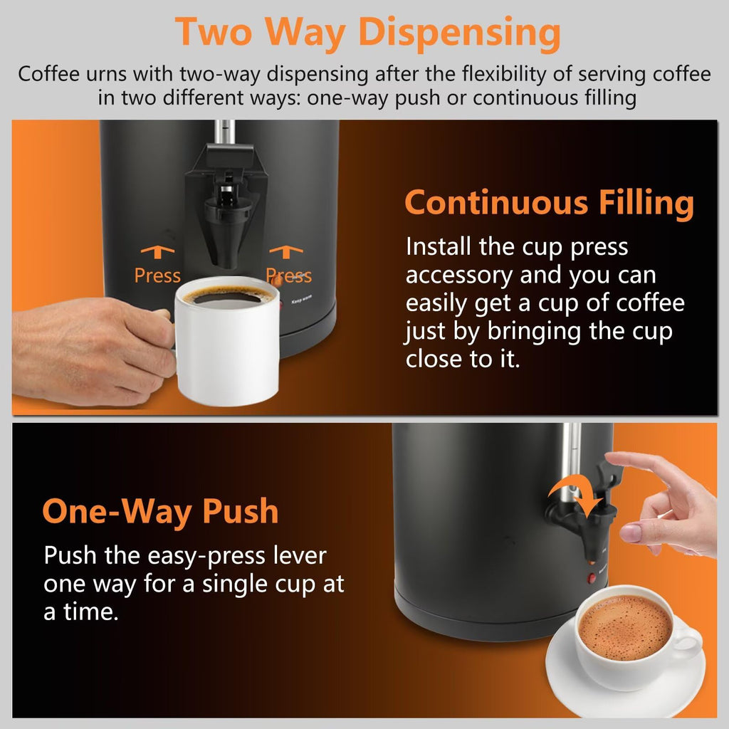 30-Cup 6L Stainless Steel Commercial Coffee Urn S1143