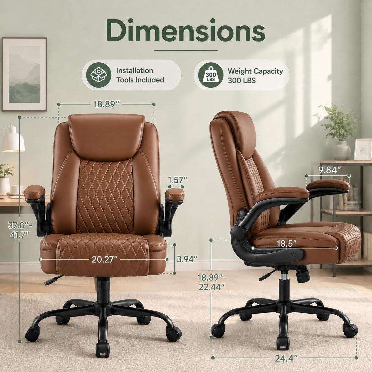 Camel Brown Home Office Chair E325517