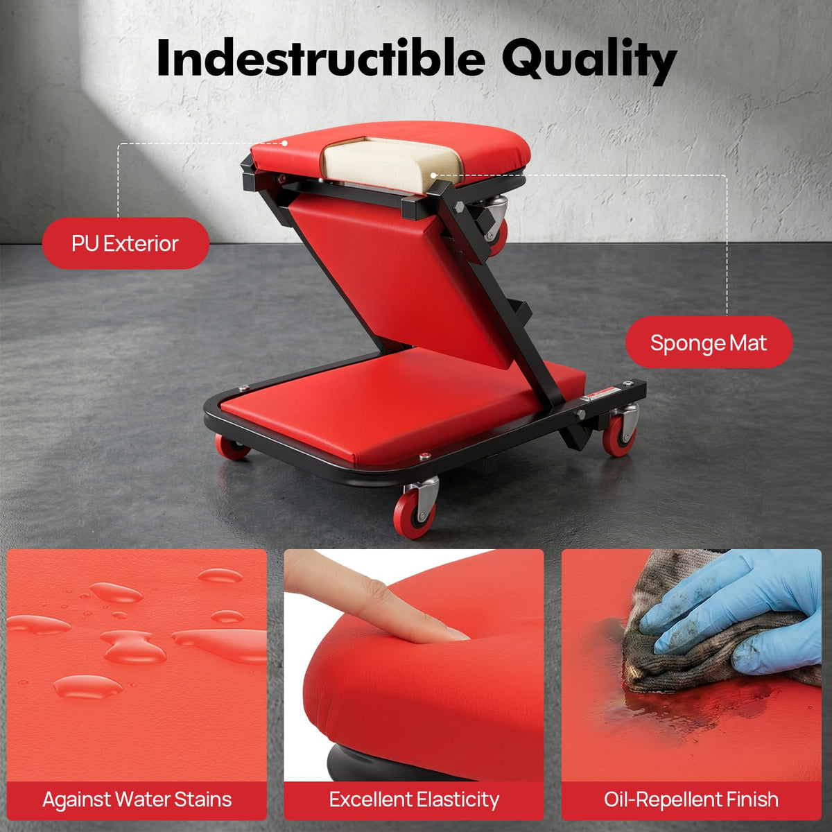 2 in 1 Heavy Duty Rolling Creeper Seat T75477