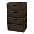 Gray Plastic 3-Drawer Storage Tower with Bins Q5436