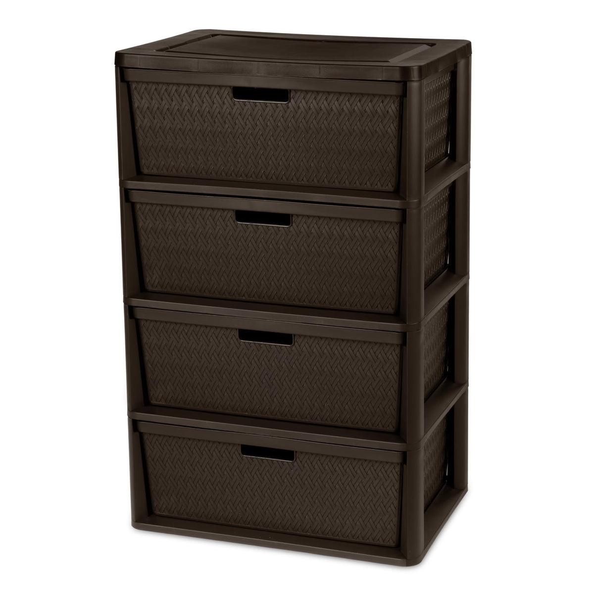 Gray Plastic 3-Drawer Storage Tower with Bins Q5436