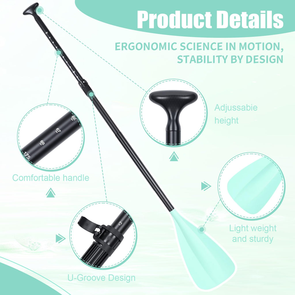 2 Pack Adjustable Aluminum Paddle with Leash Z767490