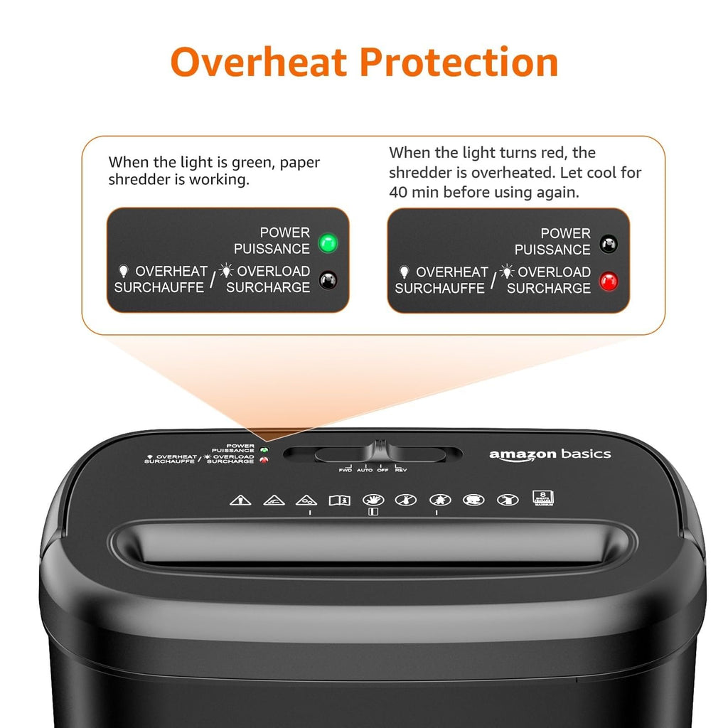 8-Sheet Cross Cut Paper and Credit Card Shredder C38703