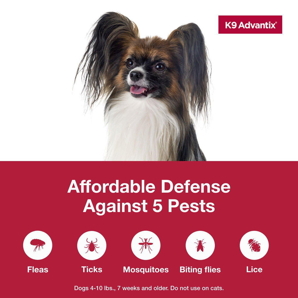 Flea Tick Mosquito Prevention for Dogs 4-10 lbs H6507