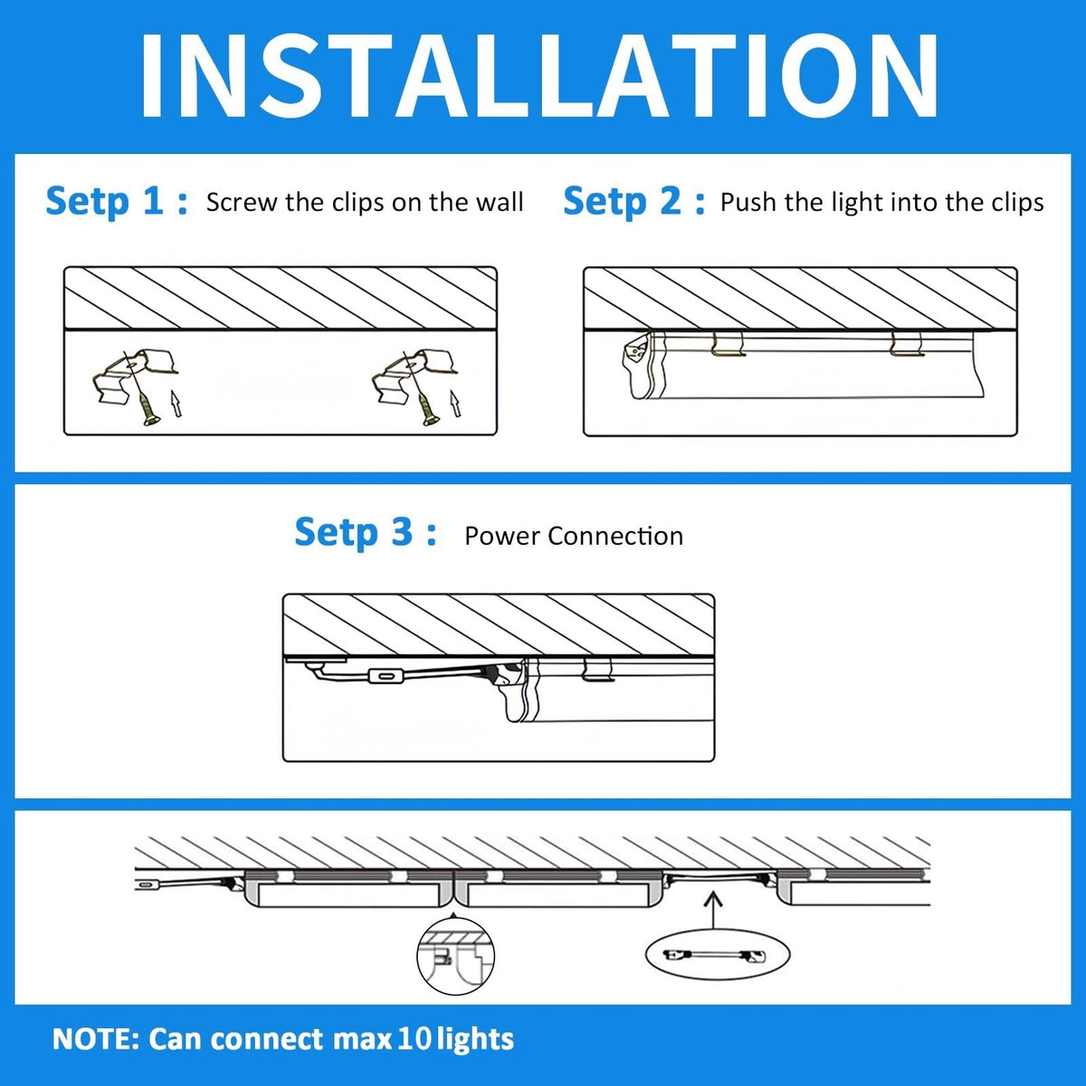 2FT 25W 3750LM 6500K Linkable LED Shop Light Y803