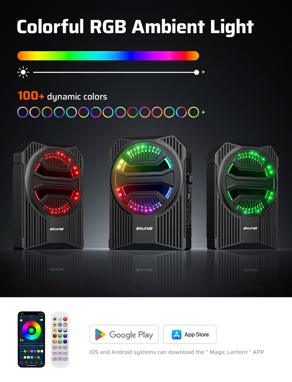 10" 2000W Underseat Car Subwoofer with RGB Lights L176577