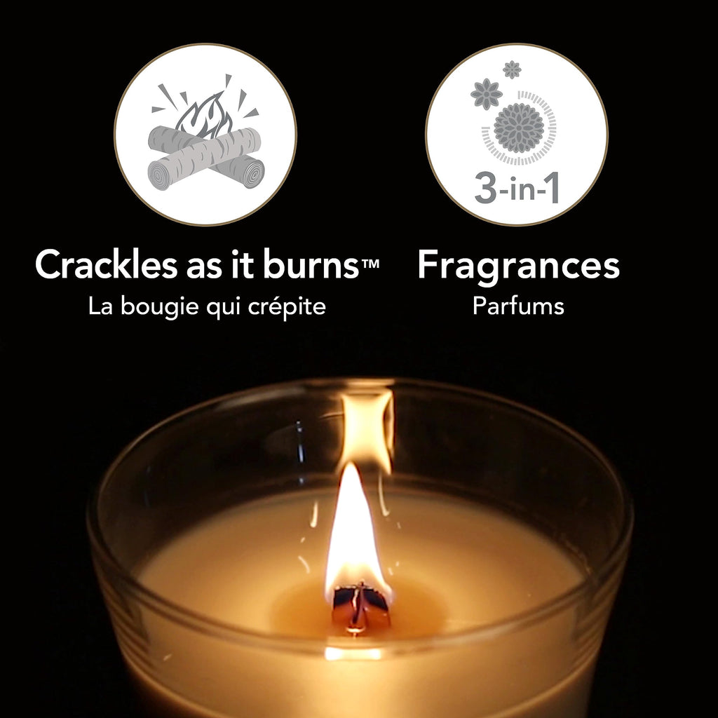 Scented Trilogy Candle with Crackling Wick B86044