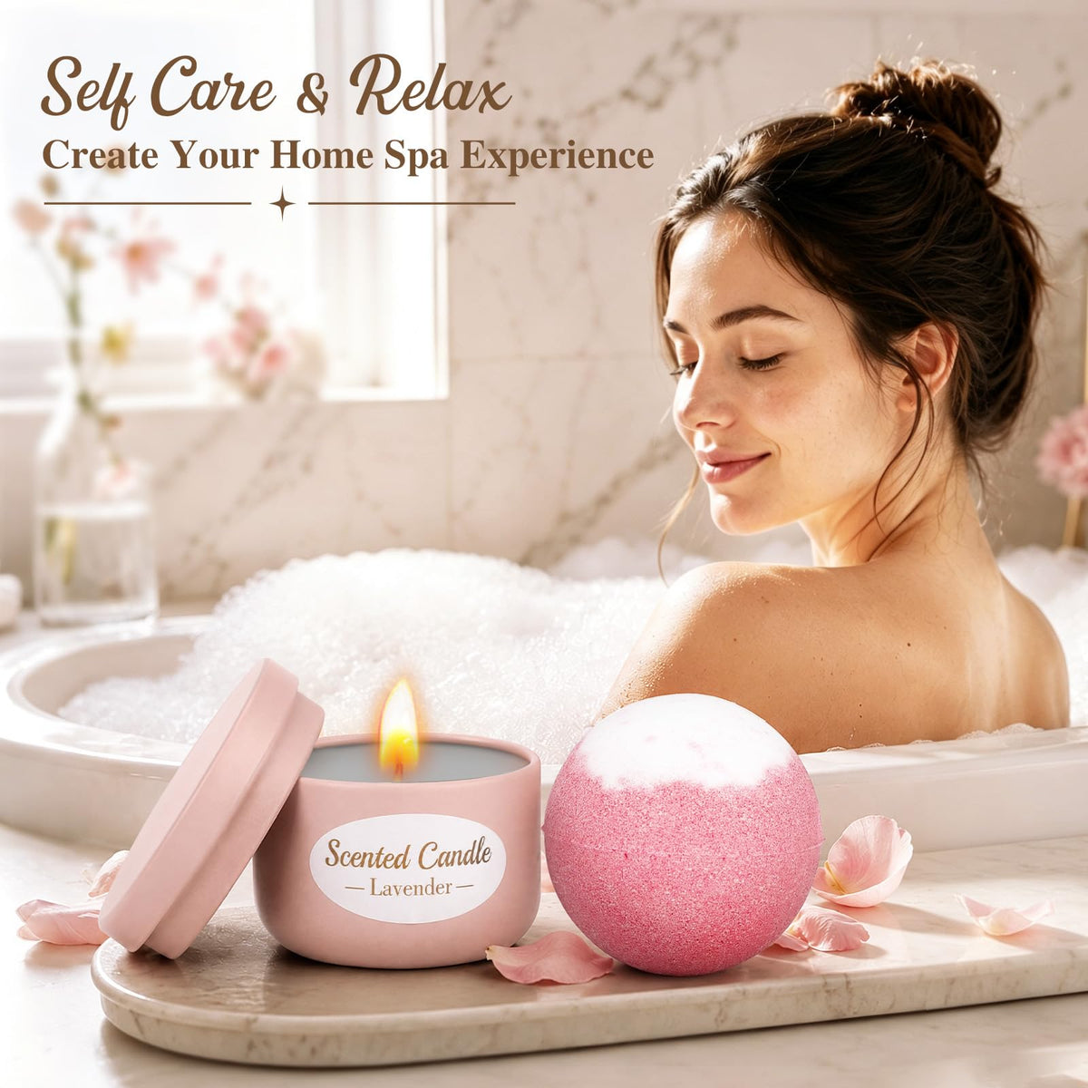 Pink Spa Gift Basket Set V224