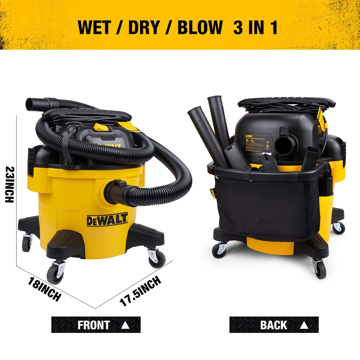 10 Gallon Wet Dry Shop Vacuum with Attachments I855561