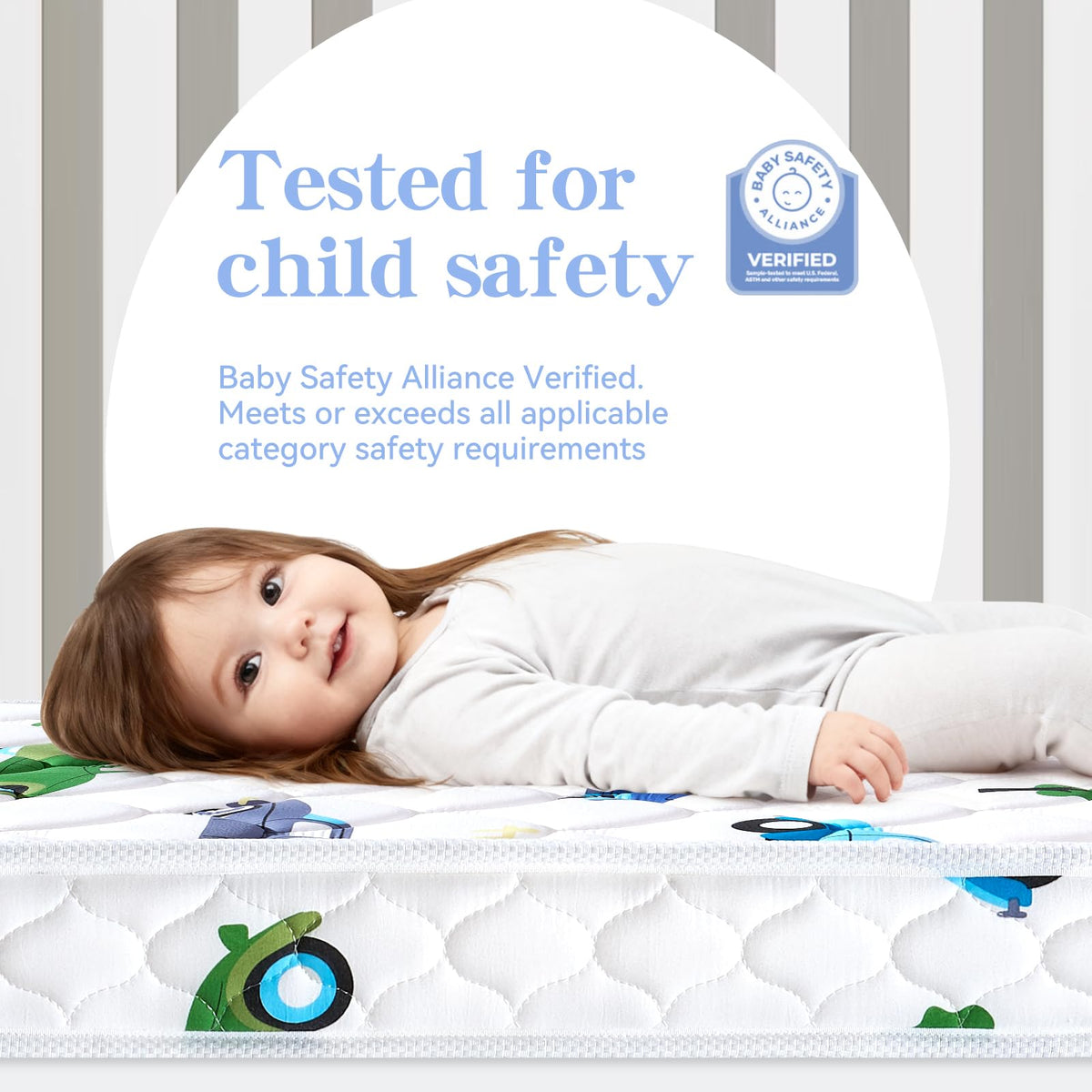 Foam Baby Crib & Toddler Mattress, 52" x 27.6" x 5" M5857