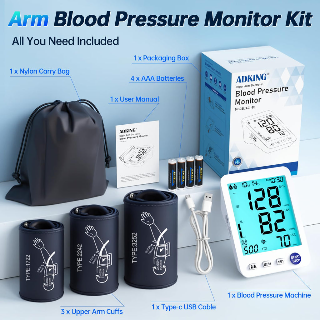 Electronic Blood Pressure Monitor 3 Size Cuffs N35121