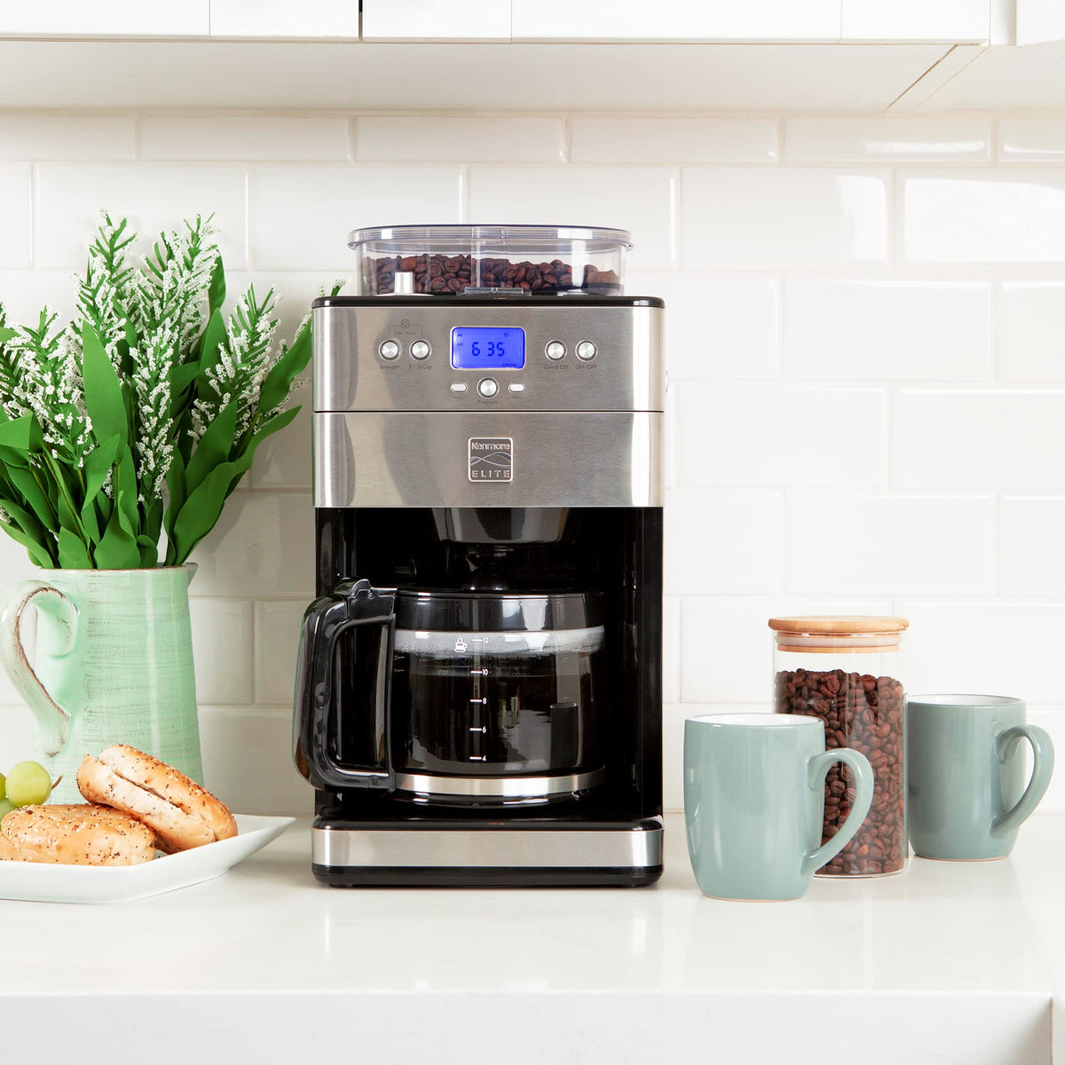 Grind and Brew 12 Cup Programmable Coffee Maker with Burr Grinder C160