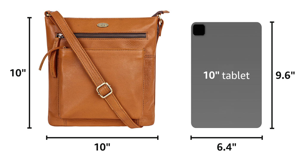 Light Brown Genuine Leather Crossbody Bag B484