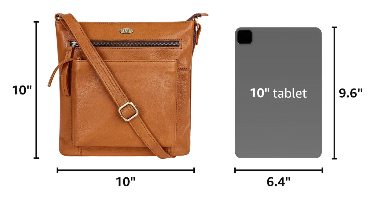 Light Brown Genuine Leather Crossbody Bag B484