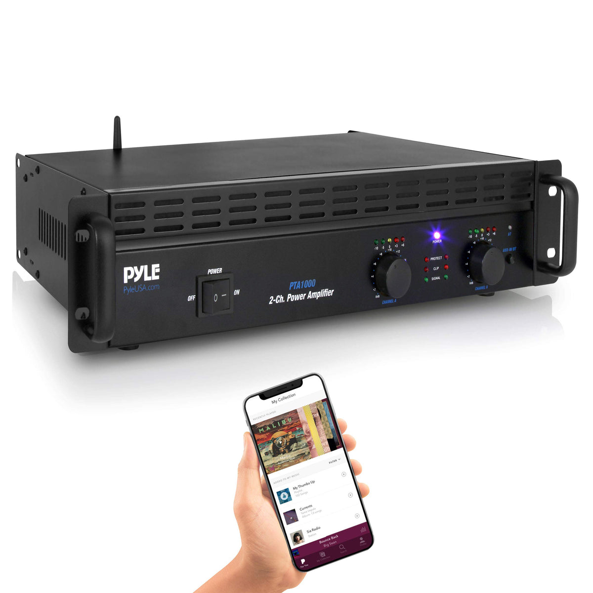 1000 Watt 2-Channel Bluetooth Power Amplifier X63564