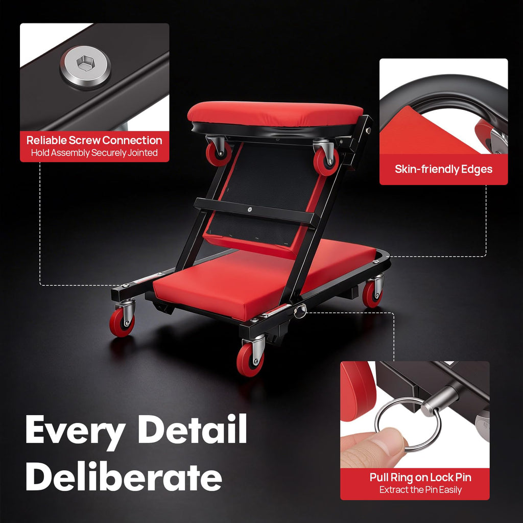 2 in 1 Heavy Duty Rolling Creeper Seat T75477