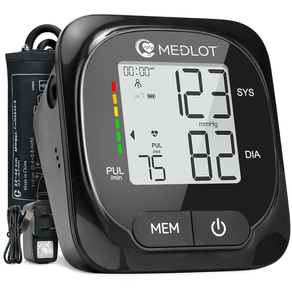 Automatic Upper Arm Blood Pressure Monitor with Adapter and Storage Bag X274