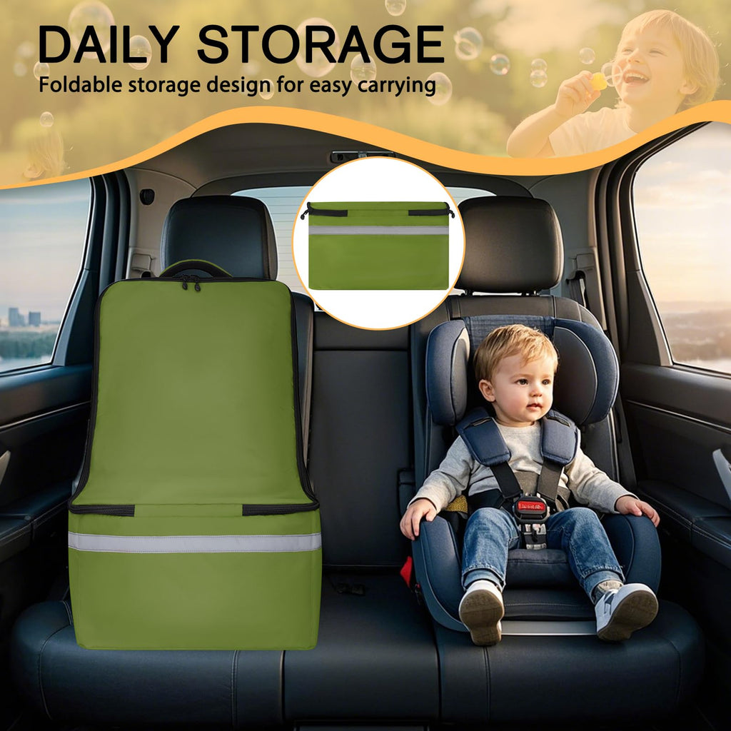 Green Padded Car Seat Travel Bag with Waist Belt F9128