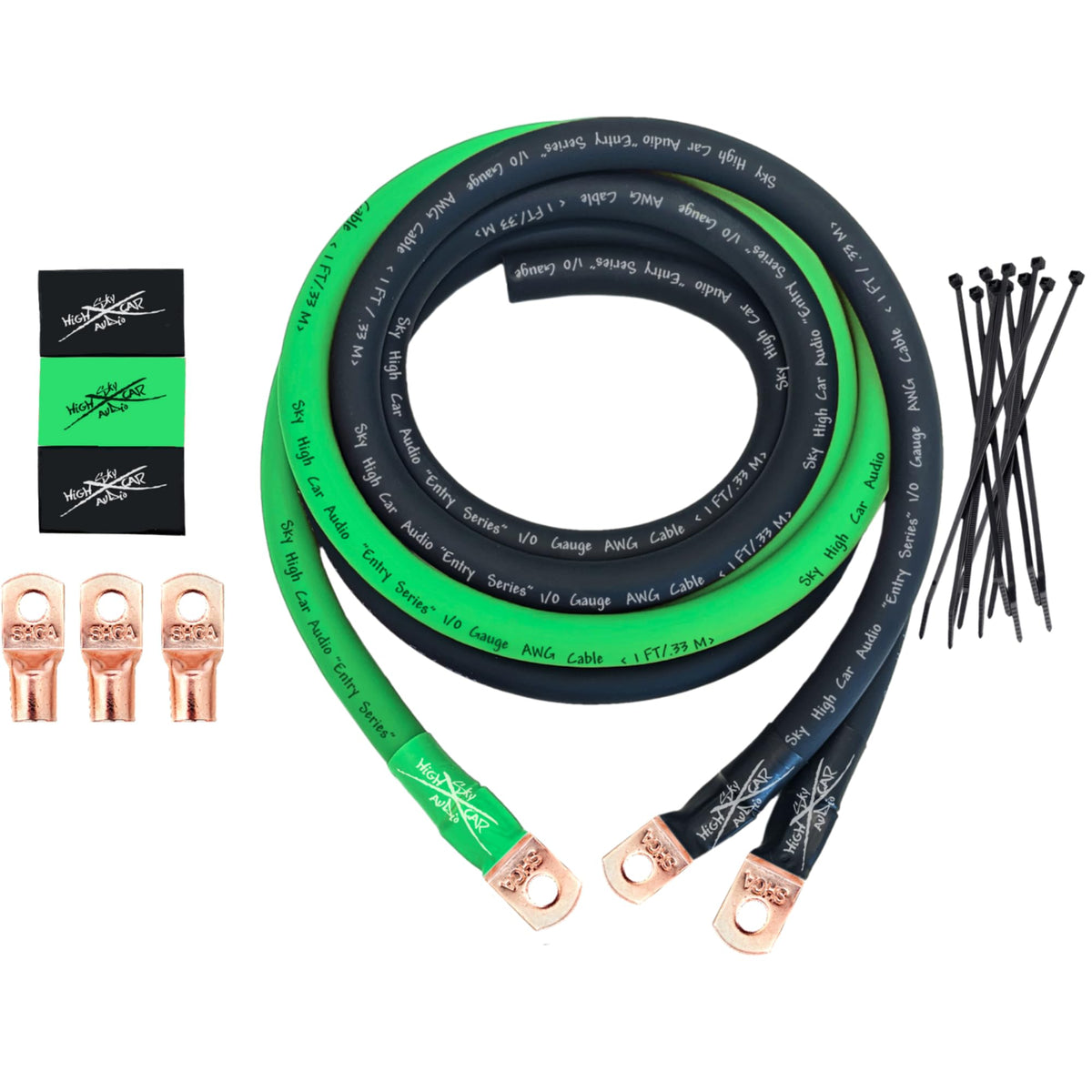1/0 & 4 Gauge CCA Power Wire Alternator Battery Ground Wiring Kit K46206