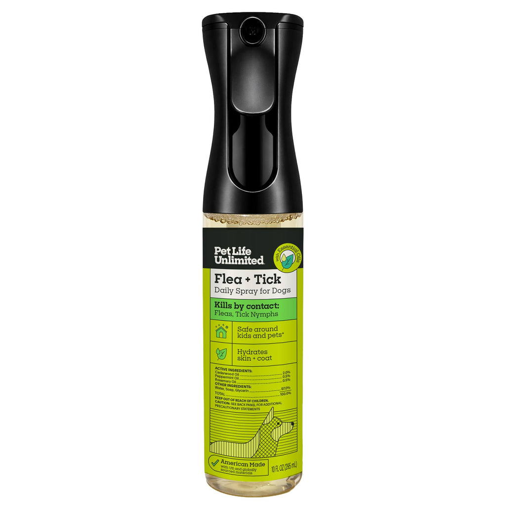 Natural Flea & Tick Spray for Dogs, 10 oz Plant-Based U95957