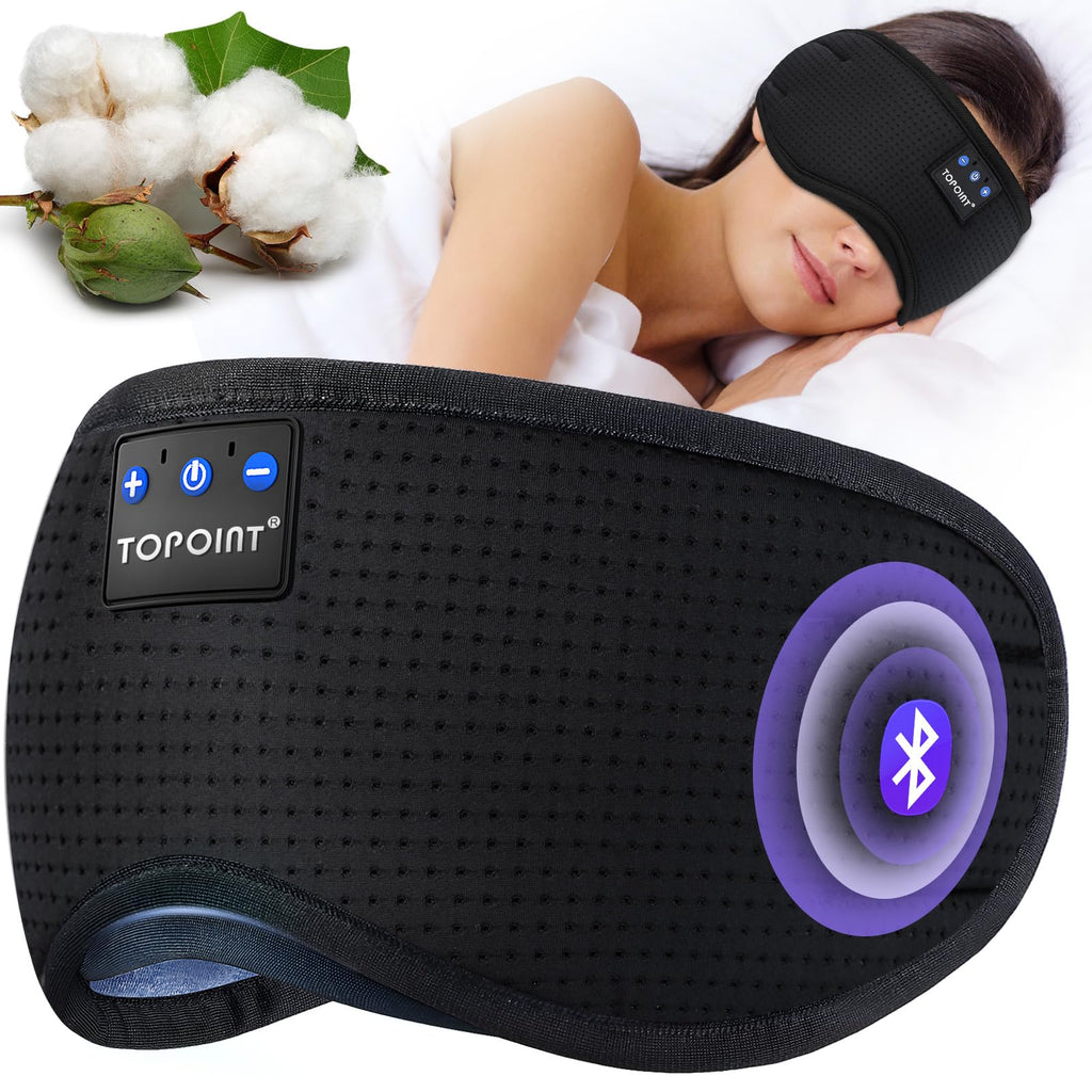 Cotton Sleep Mask Headphones Bluetooth Wireless with Microphone K379059