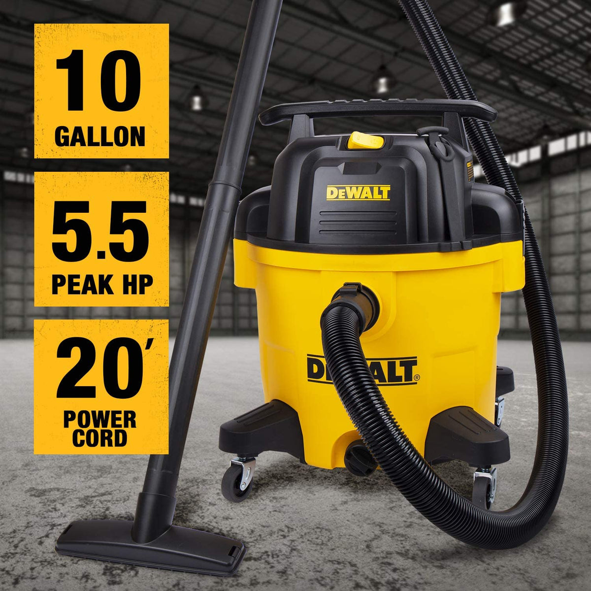 10 Gallon Wet Dry Shop Vacuum with Attachments I855561