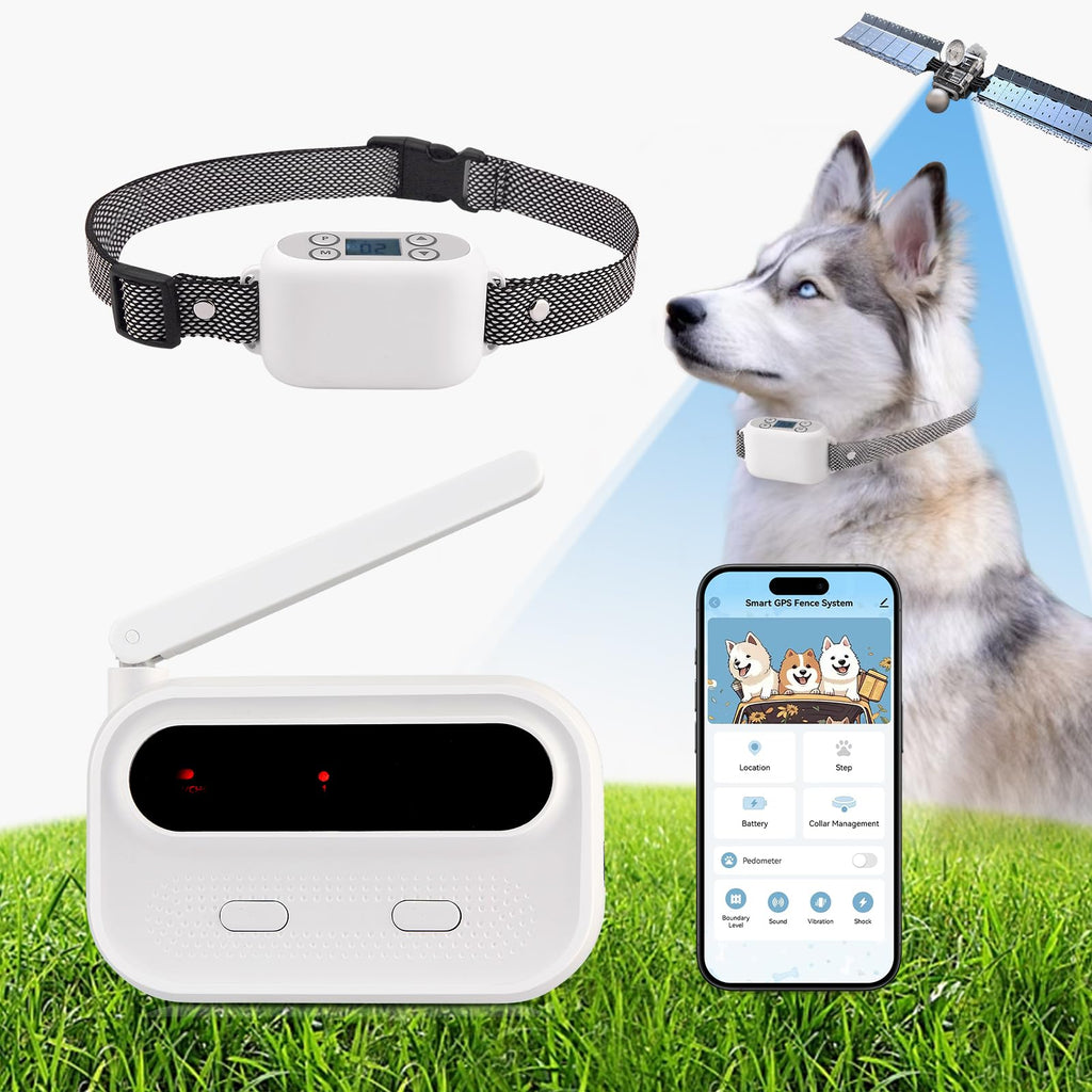 Wireless Dog Fence System with App Control, IPX7 Waterproof, up to 5 Dogs Z604