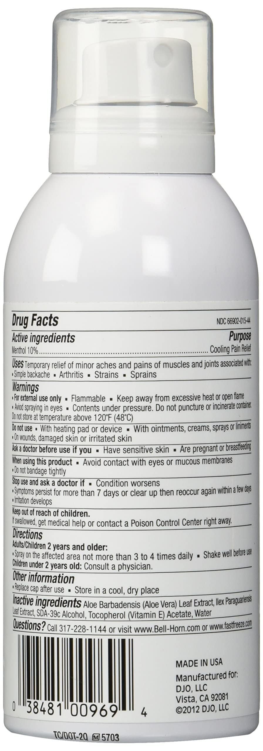 All-Natural Cooling Pain Relief Therapy Continuous Spray 4 fl oz N3771
