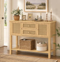 Rattan Console Table with 2 Doors & 2 Drawers L42867