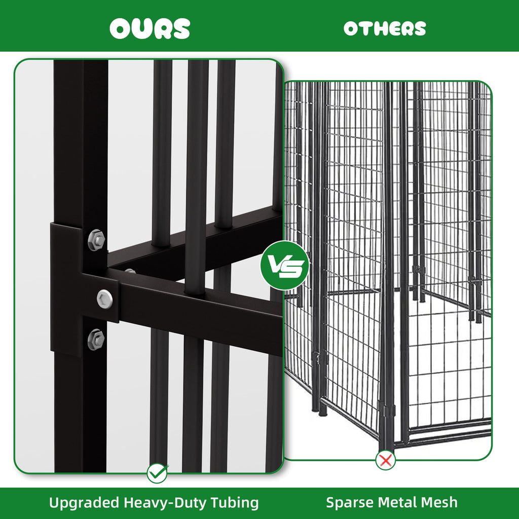 10x20 FT Heavy Duty Outdoor Dog Kennel with Roof H8392