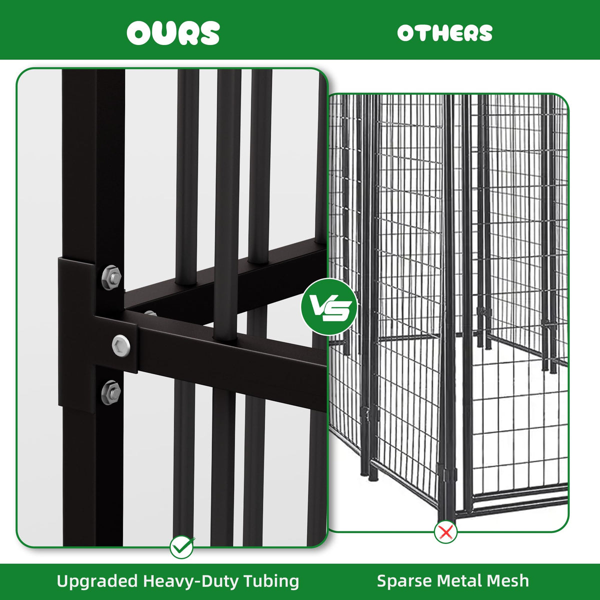 10x20 FT Heavy Duty Outdoor Dog Kennel with Roof H8392