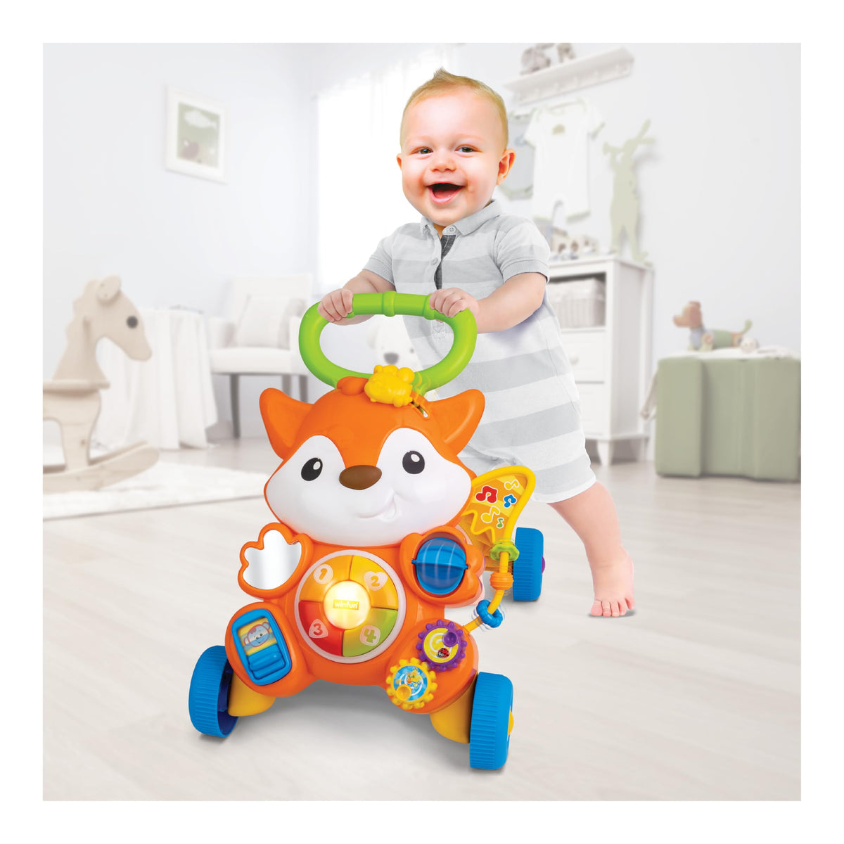 2-in-1 Baby Push Walker & Ride-On with Shape Sorter K69254