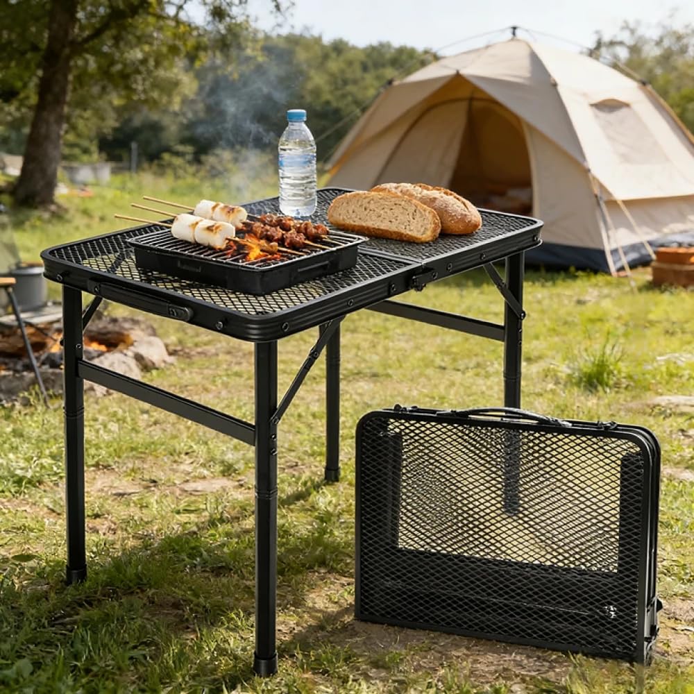 Folding Portable Camping Grill Table W95432